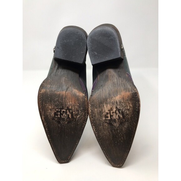 Eight Second Angel Women's Size 8 Purple Distressed Western Cowboy Boots Rodeo - Picture 9 of 11